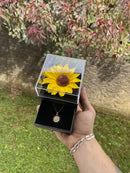 Gargantilha Girassol Ouro 18K + Caixa Presente OFERTA EXCLUSIVA
