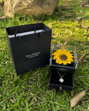 Gargantilha Girassol Ouro 18K + Caixa Presente OFERTA EXCLUSIVA
