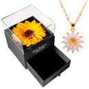 Gargantilha Girassol Ouro 18K + Caixa Presente OFERTA EXCLUSIVA