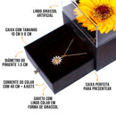 Gargantilha Girassol Ouro 18K + Caixa Presente OFERTA EXCLUSIVA