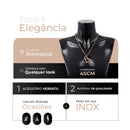Colar Rosa Eterna Preservada + Colar "Eu Te Amo" em 100 Idiomas
